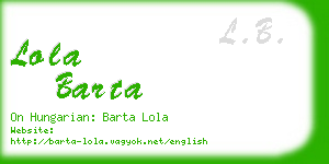 lola barta business card